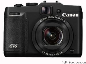 佳能 G16 数码相机 黑色(1210万像素 3英寸液晶屏 5倍...