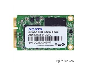  ADATA XPG SX300 MSATA SATA 6Gb/s̬Ӳ ASX300S3-64GM-C